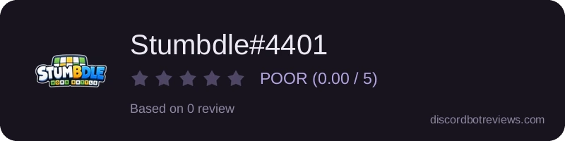 Rating widget preview for Stumbdle#4401