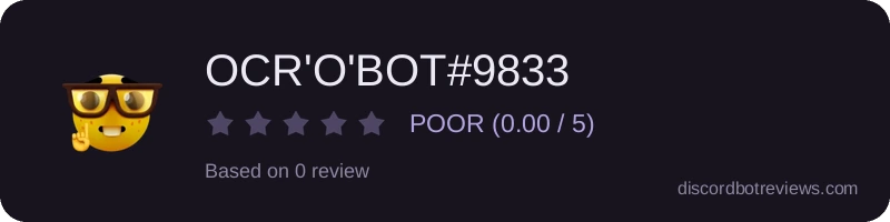 Rating widget preview for OCR'O'BOT#9833