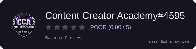 Rating widget preview for Content Creator Academy#4595