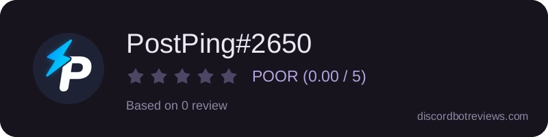 Rating widget preview for PostPing#2650