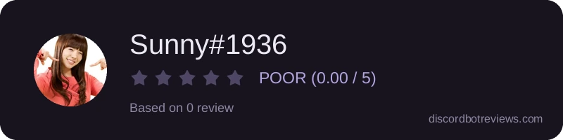 Rating widget preview for Sunny#1936