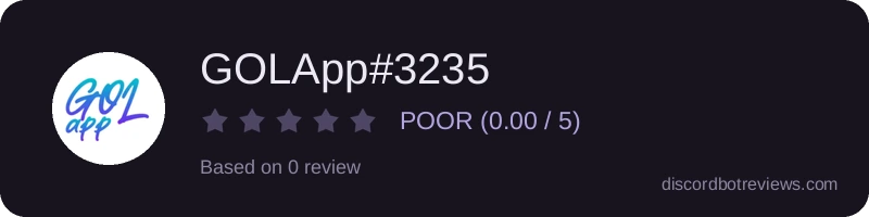 Rating banner for GOLApp#3235