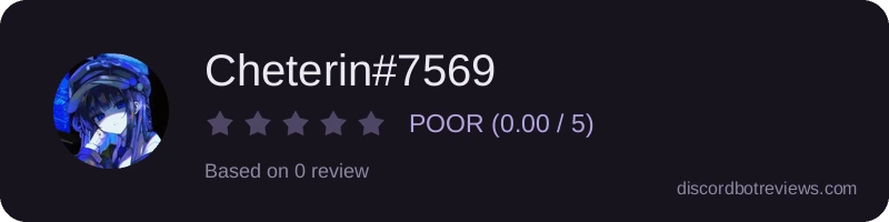 Rating widget preview for Cheterin#7569