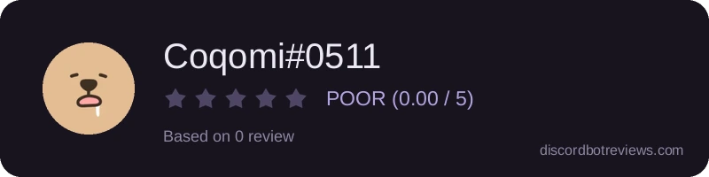 Rating widget preview for Coqomi#0511