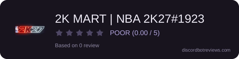 Rating banner for 2K MART | NBA 2K27#1923