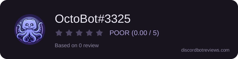 Rating widget preview for OctoBot#3325
