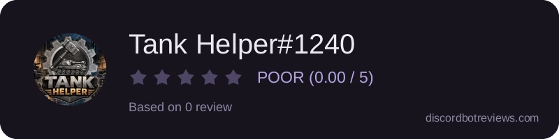 Rating widget preview for Tank Helper#1240