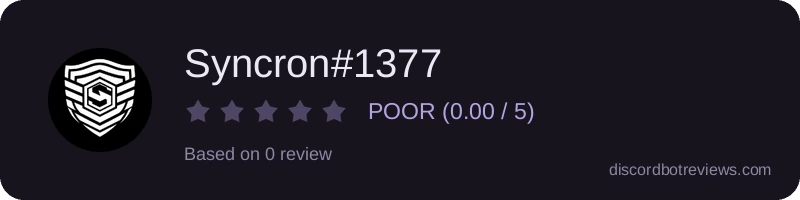 Rating widget preview for Syncron#1377