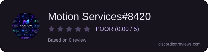 Rating widget preview for Motion Services#8420