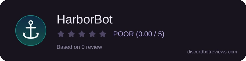 Rating banner for HarborBot