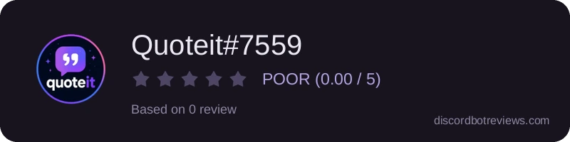 Rating widget preview for Quoteit#7559