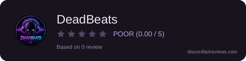 Rating widget preview for DeadBeats