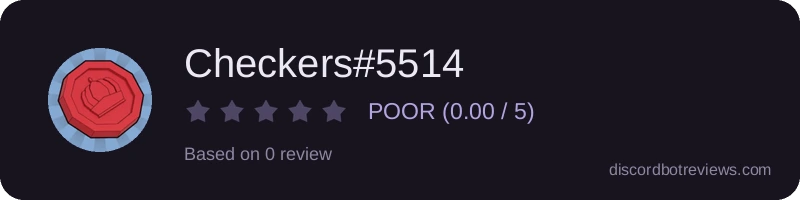 Rating banner for Checkers#5514