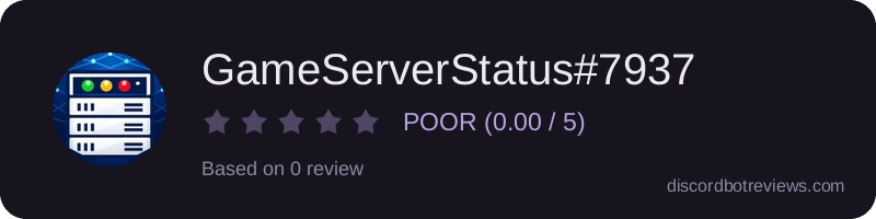 Rating banner for GameServerStatus#7937