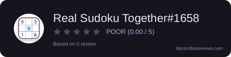 Rating banner for Real Sudoku Together#1658