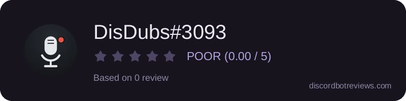 Rating banner for DisDubs#3093