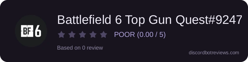 Rating banner for Battlefield 6 Top Gun Quest#9247