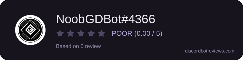 Rating banner for NoobGDBot#4366