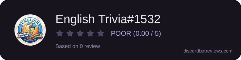 Rating banner for English Trivia#1532