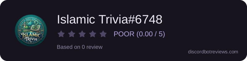 Rating banner for Islamic Trivia#6748