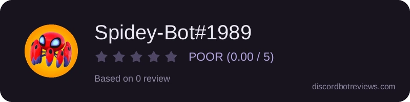 Rating banner for Spidey-Bot#1989