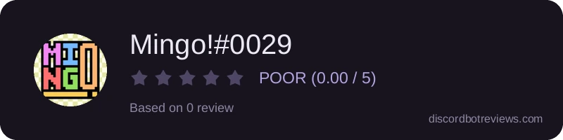 Rating banner for Mingo!#0029