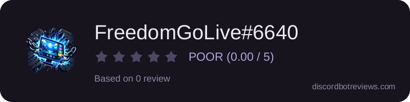 Rating banner for FreedomGoLive#6640