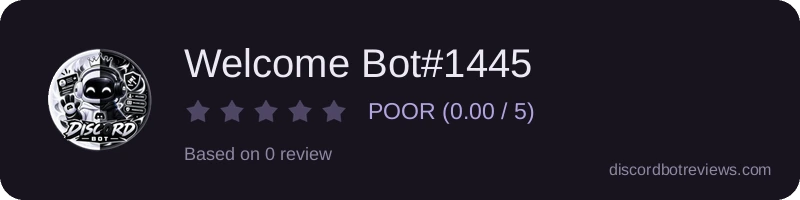 Rating banner for Welcome Bot#1445