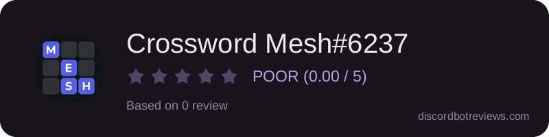 Rating banner for Crossword Mesh#6237