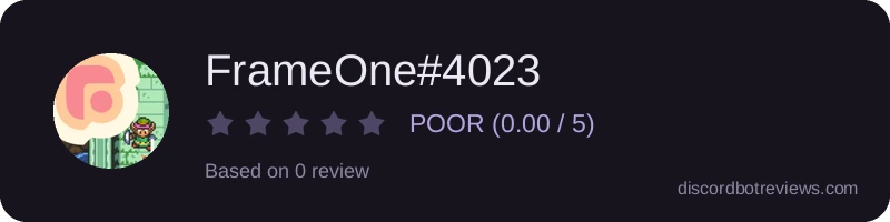 Rating banner for FrameOne#4023