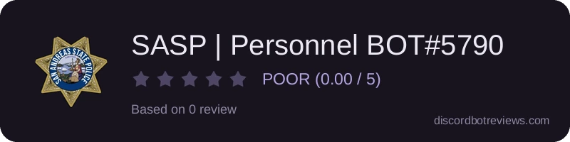 Rating banner for SASP | Personnel BOT#5790