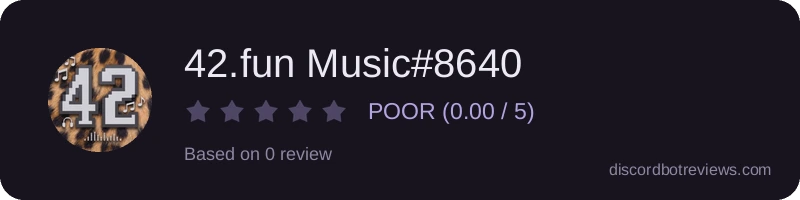 Rating banner for 42.fun Music#8640