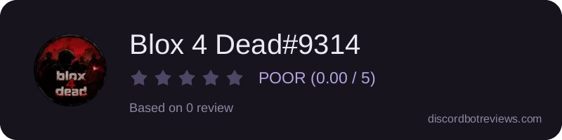 Rating banner for Blox 4 Dead#9314