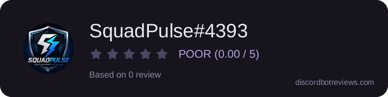 Rating banner for SquadPulse#4393