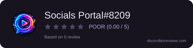 Rating banner for Socials Portal#8209