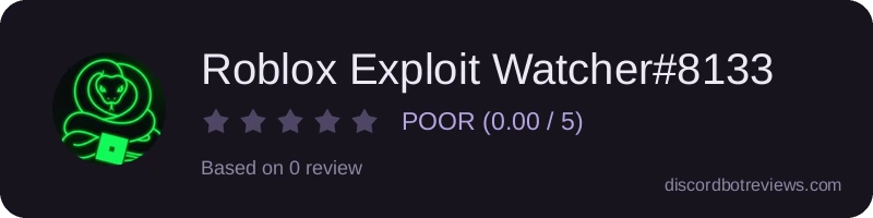 Rating banner for Roblox Exploit Watcher#8133