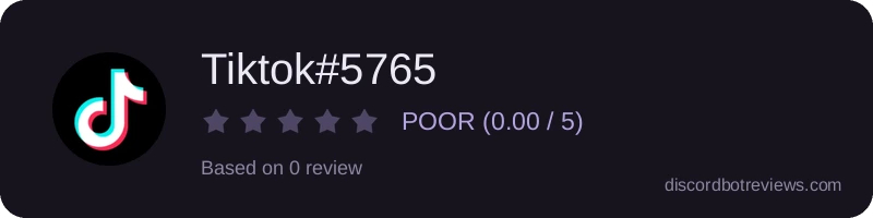 Rating banner for Tiktok#5765