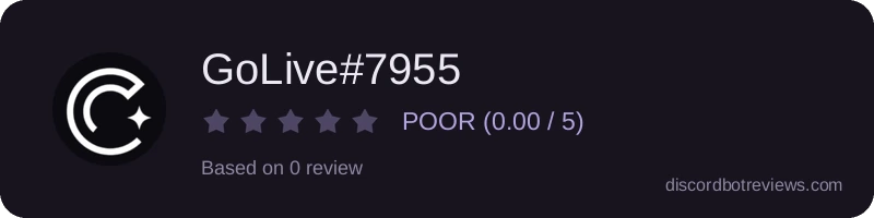 Rating banner for GoLive#7955