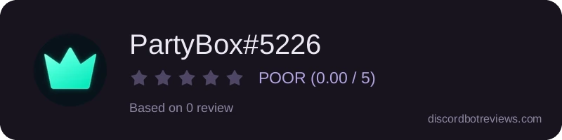 Rating banner for PartyBox#5226