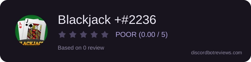 Rating banner for Blackjack +#2236