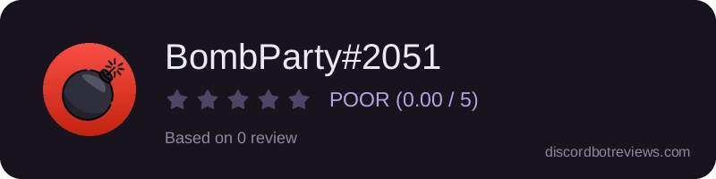 Rating banner for BombParty#2051