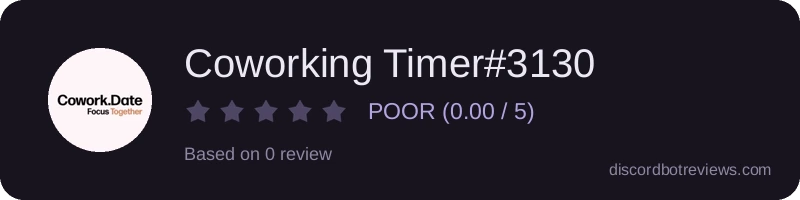 Rating banner for Coworking Timer#3130