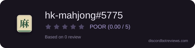 Rating banner for hk-mahjong#5775