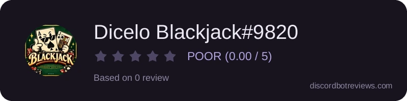 Rating banner for Dicelo Blackjack#9820