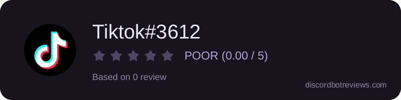 Rating banner for Tiktok#3612