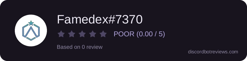 Rating banner for Famedex#7370