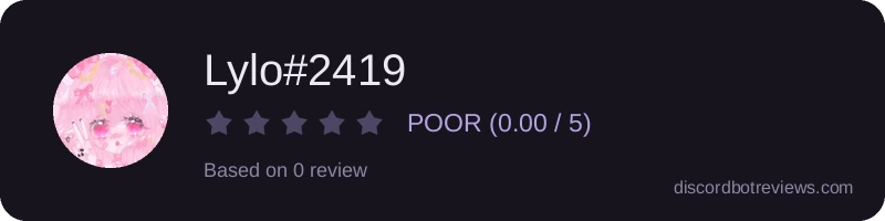 Rating banner for Lylo#2419