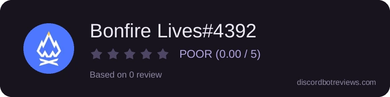 Rating banner for Bonfire Lives#4392
