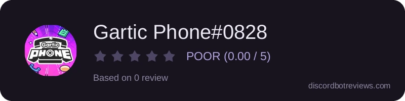 Rating banner for Gartic Phone#0828