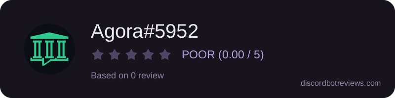 Rating widget preview for Agora#5952